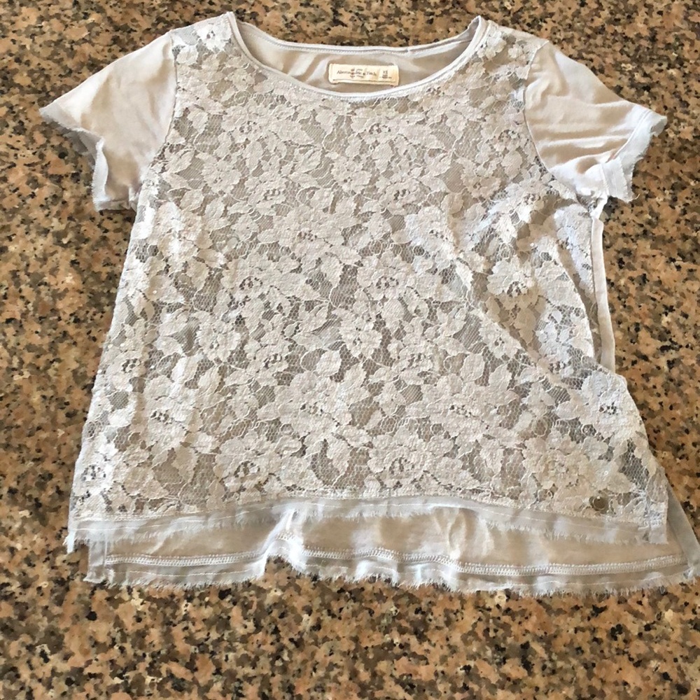 Cute Abercromie & Fitch Lace Top With Sequins.